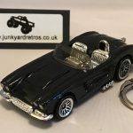 CHEVROLET CORVETTE 1958 KEYRING 1/56 SCALE BLACK
