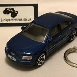 AUDI A8 KEYRING / KEYCHAIN 1/56 SCALE BLUE