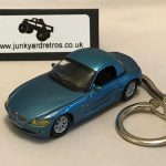 BMW Z4 ROOF UP KEYRING / KEYCHAIN 1/72 SCALE BLUE