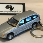 BMW 3 SERIES E36 TOURER KEYRING / KEYCHAIN 1/72 SCALE SILVER