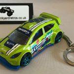 FORD FIESTA 2012 RALLY CAR  CAR KEYRING / KEYCHAIN 1/56 GREEN NO 21