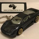 JAGUAR XJ220 SUPERCAR KEYRING / KEYCHAIN 1/56 SCALE BLACK