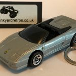 FERRARI F355 SPIDER KEYRING / KEYCHAIN 1/56 SCALE SILVER