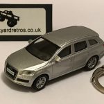AUDI Q7 QUATTRO KEYRING / KEYCHAIN 1/87 SCALE SILVER