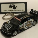 MERCEDES BENZ CLK AMG TOURING CAR KEYRING / KEYCHAIN 1/72 SCALE BLACK NO 6