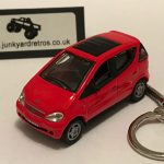 MERCEDES BENZ A CLASS KEYRING / KEYCHAIN 1/72 SCALE RED