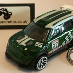 MINI CLUBMAN RALLY WRC KEYRING / KEYCHAIN 1/56 SCALE BRITISH RACING GREEN