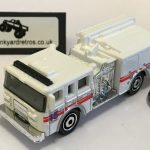 PIERCE DASH FIRE TRUCK ENGINE NO 15 KEYRING / KEYCHAIN 1/56 SCALE WHITE