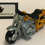 HARLEY DAVIDSON FAT BOY MOTORBIKE KEYRING / KEYCHAIN 1/56 SCALE GOLD