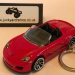 PORSCHE BOXSTER SPYDER KEYRING / KEYCHAIN 1/56 SCALE RED