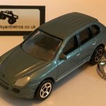 PORSCHE CAYENNE KEYRING / KEYCHAIN 1/56 SCALE GUNMETAL GREY