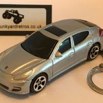 PORSCHE PANAMERA KEYRING / KEYCHAIN 1/56 SCALE SILVER