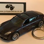 PORSCHE PANAMERA KEYRING / KEYCHAIN 1/56 SCALE DARK METALLIC BROWN