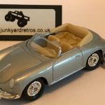 PORSCHE 356B CONVERTIBLE KEYRING / KEYCHAIN 1/56 SCALE SILVER