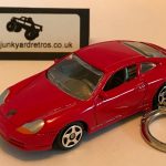 PORSCHE 911 996 SERIES KEYRING / KEYCHAIN 1/56 SCALE RED