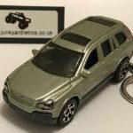 VOLVO XC90 KEYRING / KEYCHAIN 1/56 SCALE METALLIC PLATINUM