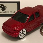 DODGE RAM PICK UP TRUCK 2007 KEYRING / KEYCHAIN 1/56 SCALE MET RED