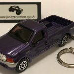 FORD F250 PICK UP TRUCK KEYRING / KEYCHAIN 1/56 SCALE PURPLE