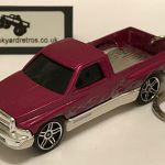 DODGE RAM CUSTOM PICK UP TRUCK KEYRING / KEYCHAIN 1/56 SCALE MAGENTA