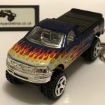 FORD F150 1997 MONSTER PICK UP TRUCK KEYRING / KEYCHAIN 1/72 SCALE BLUE & WHITE