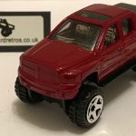 DODGE RAM MONSTER PICK UP TRUCK 2007 KEYRING / KEYCHAIN 1/56 SCALE MET RED