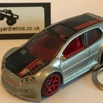 VW VOLKSWAGEN GOLF GTi WIDEBOY KEYRING / KEYCHAIN 1/56 SCALE SILVER