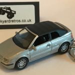 VW VOLKSWAGEN GOLF CONVERTIBLE RU KEYRING / KEYCHAIN 1/72 SCALE SILVER