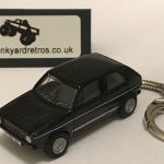 VW VOLKSWAGEN GOLF GTi MK 1 KEYRING / KEYCHAIN 1/76 SCALE BLACK