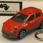 FIAT 500X 2016 KEYRING / KEYCHAIN 1/56 SCALE ORANGE