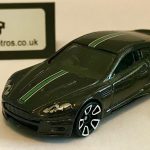 Aston Martin DBS Keyring Keychain 1/56 Scale BLACK with GREEN STRIPE