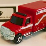 International Terrastar Fire EMS Ambulance Keyring Keychain 1/56 Scale RED