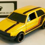 VW Golf Mk 2 Gti Keyrings Keychain 1/56 scale YELLOW