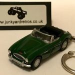 AUSTIN HEALEY 3000 KEYRING / KEYCHAIN 1/76 SCALE BRITISH RACING GREEN