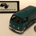 VOLKSWAGEN VW T2 PANEL VAN CLASSIC KEYRING / KEYCHAIN 1/76 SCALE REGATTA BLUE