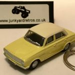 VAUXHALL FB VICTOR CLASSIC KEYRING / KEYCHAIN 1/76 SCALE WHITE 7 PRIMROSE