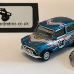 MINI COOPER CLASSIC No 60 KEYRING / KEYCHAIN 1/72 BLUE