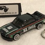 BMW 3.0 CSL Race Car No 7 HW KEYRING / KEYCHAIN 1/56 SCALE BLACK