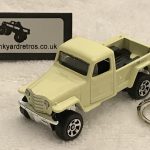 JEEP Willy's Jeep Pick Up 1951 MB KEYRING KEYCHAIN 1/56 CREAM