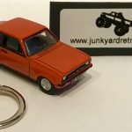 FORD ESCORT MK2 KEYRING / KEYCHAIN 1/56 SCALE TANGO ORANGE