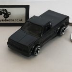 GMC SYCLONE 1991 PICK UP TRUCK CLASSIC HW KEYRING / KEYCHAIN 1/56 SCALE BLACK