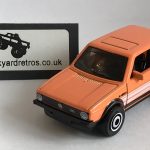 VW GOLF MK1 GTI MB KEYRING / KEYCHAIN 1/56 SCALE ORANGE