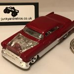 CHEVROLET CUSTOM HOT ROD 1953 KEYRING 1/56 SCALE METALLIC RED