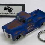 CHEVROLET 3100 Pick Up 1952 Rat Rod Patina KEYRING 1/56 SCALE BLUE and RUST