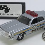 DODGE MONACO 1978 POLICE SHERIFF KEYRING 1/56 SCALE SILVER