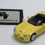 DODGE VIPER CONVERTIBLE KEYRING 1/56 SCALE YELLOW