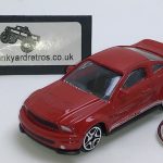 FORD MUSTANG SHELBY GT500 2010 KEYRING / KEYCHAIN 1/56 SCALE RED