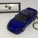 HONDA PRELUDE COUPE 1998 KEYRING / KEYCHAIN 1/56 SCALE METALLIC BLUE