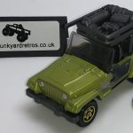 JEEP WRANGLER 1998 KEYRING / KEYCHAIN 1/56 SCALE LIME GREEN