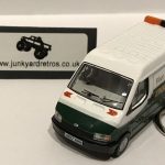 FORD TRANSIT MK2 EDDIE STOBART 1991 KEYRING / KEYCHAIN 1/76 SCALE WHITE & GREEN