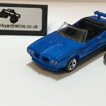 PONTIAC GTO CONVERTIBLE 1970 KEYRING / KEYCHAIN 1/56 SCALE BLUE